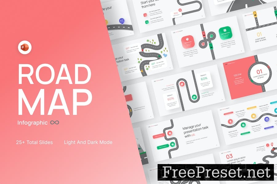 Roadmap Infographic PowerPoint Template