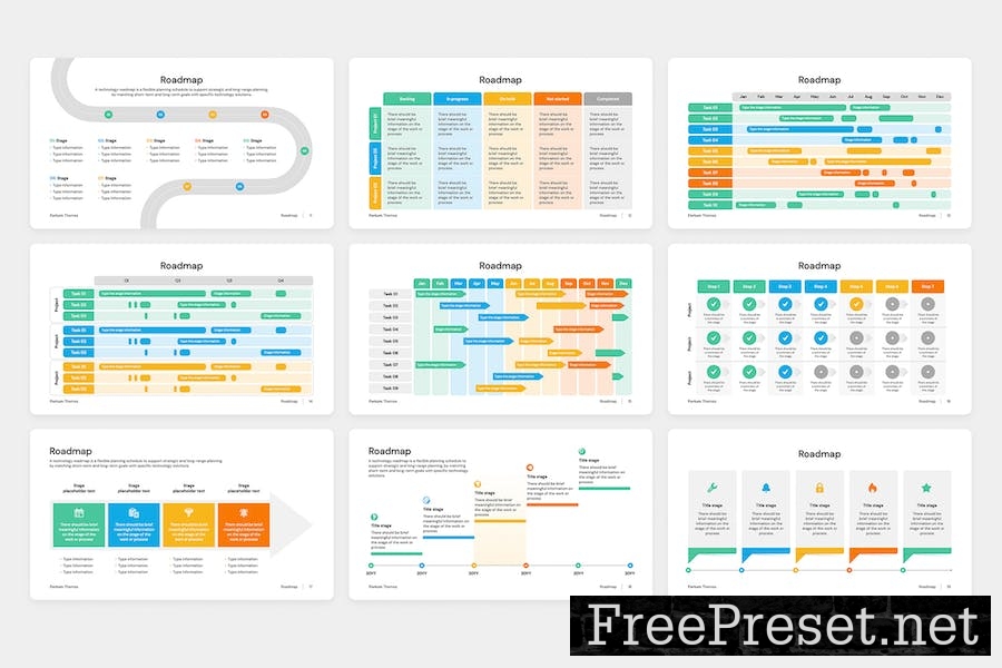 Roadmap Project and Timeline for PowerPoint WN54WJJ