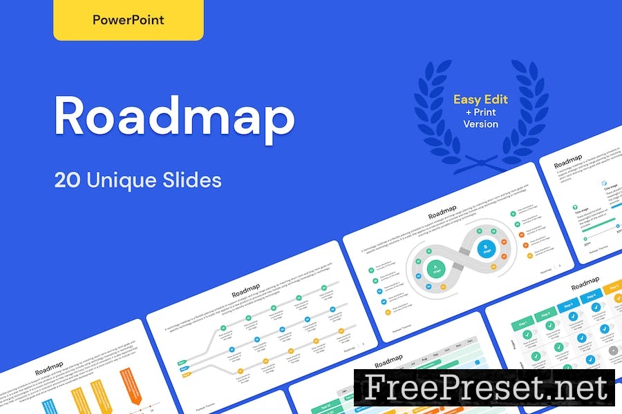 Roadmap Project and Timeline for PowerPoint WN54WJJ