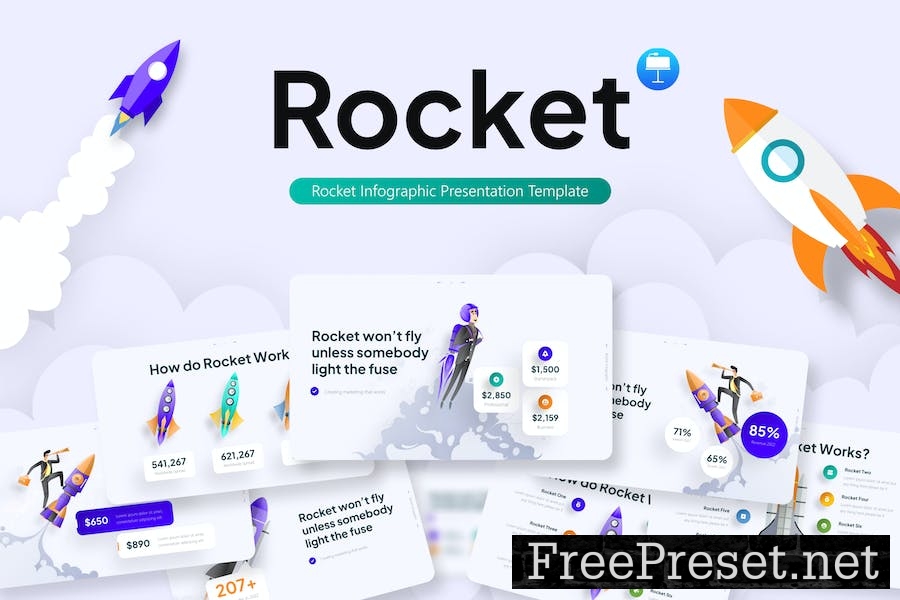 Rocket Infographic Keynote Template G2Q7YPT