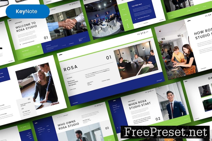 Rosa – Business Keynote Template 3ACWXCX