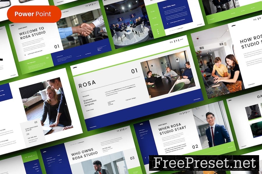 Rosa – Business PowerPoint Template DMEJ8U3