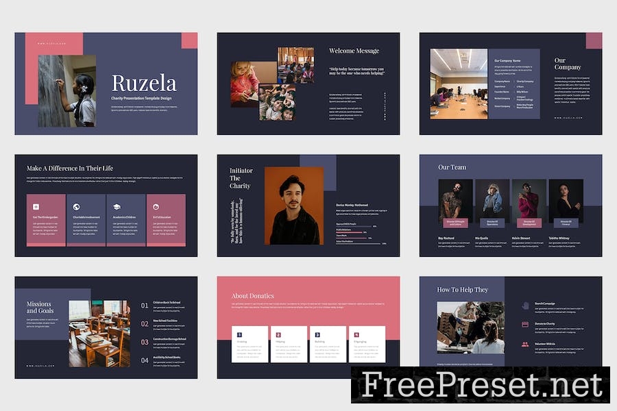 Ruzela - Charity Fundraising Social Google Slides