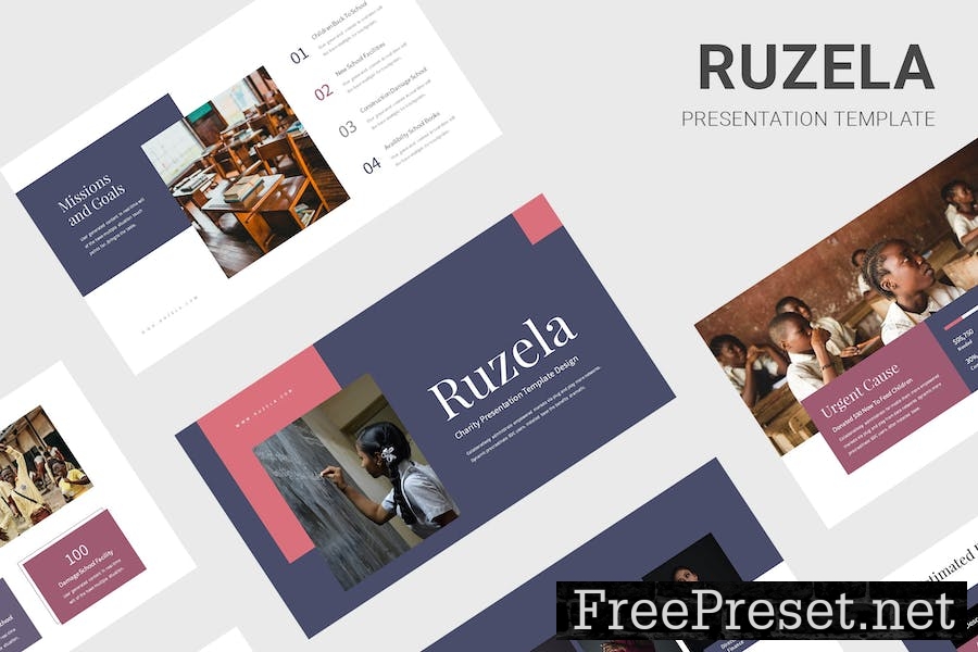 Ruzela - Charity Fundraising Social Google Slides