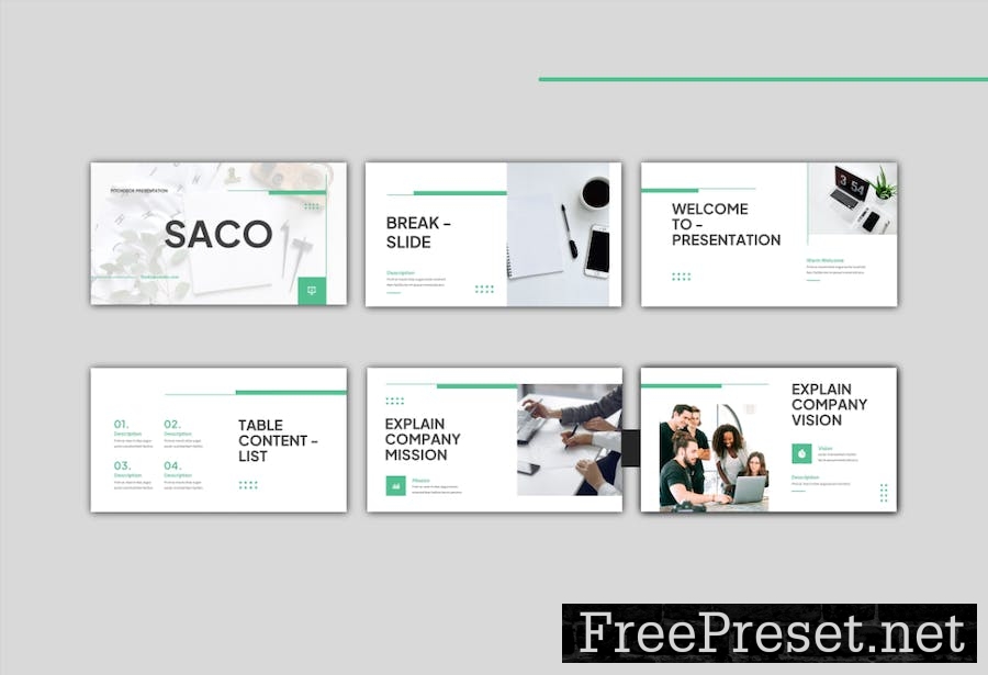 Saco - Pitch Deck Powerpoint Template