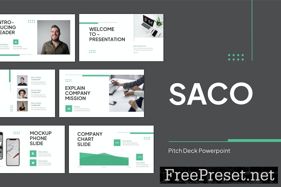 Saco - Pitch Deck Powerpoint Template