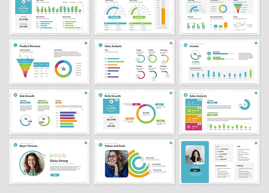 Sales Data PowerPoint Presentation Template 27ED9CC