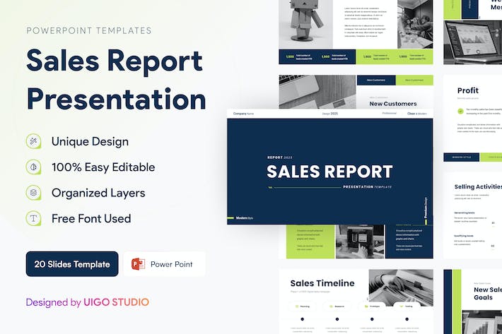 Sales Report Presentation Template Powerpoint