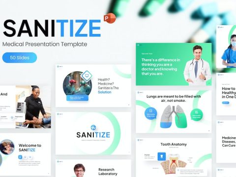 Sanitize Medical PowerPoint Template ART77MG