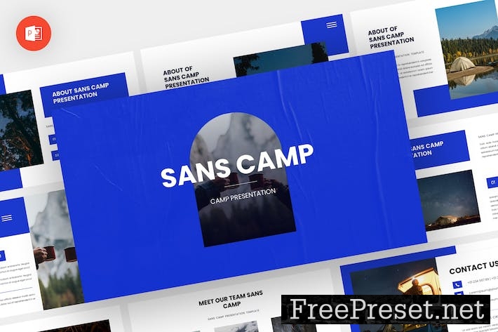 Sans Camp - Camp Powerpoint Template HB4BGM3