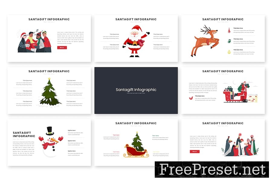 Santagift Infographic - Google Slides Template 27HDL3Q