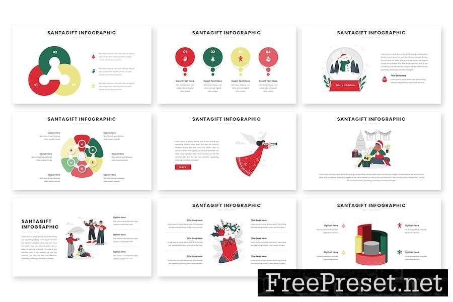 Santagift Infographic - Google Slides Template 27HDL3Q