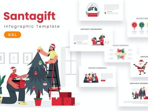 Santagift Infographic - Google Slides Template 27HDL3Q