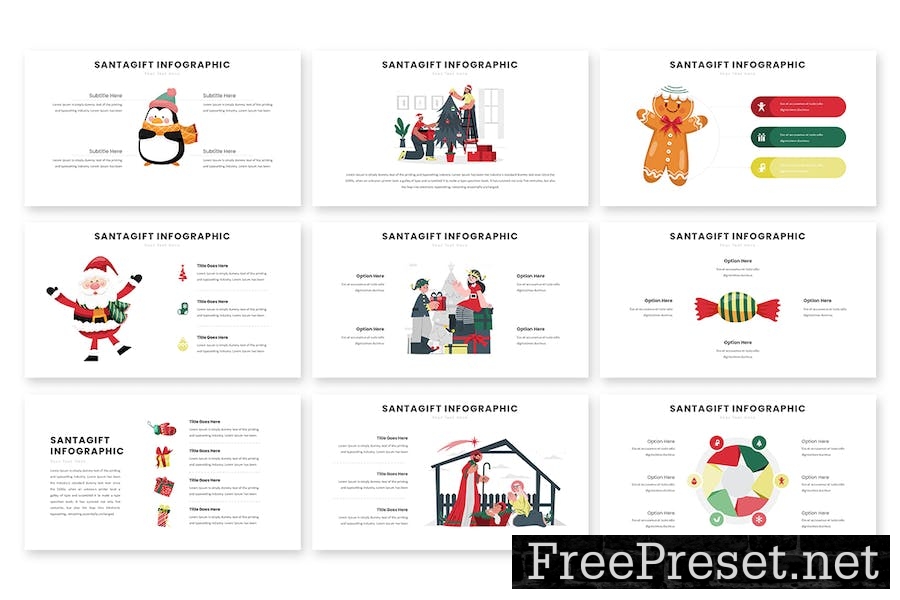 Santagift Infographic - Keynote Template QSQEM9C