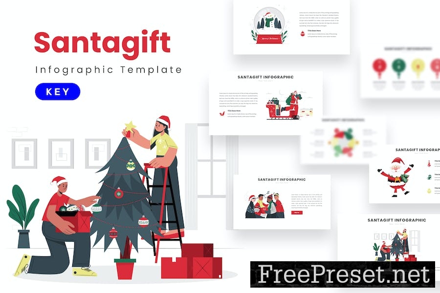 Santagift Infographic - Keynote Template QSQEM9C