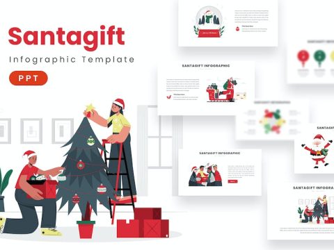 Santagift Infographic - Powerpoint Template KDKH87T