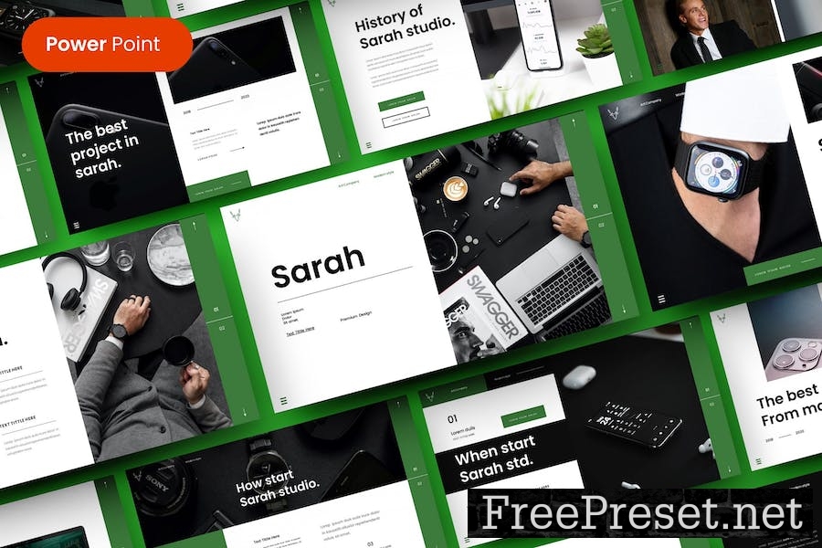 Sarah – Business PowerPoint Template RTC395A