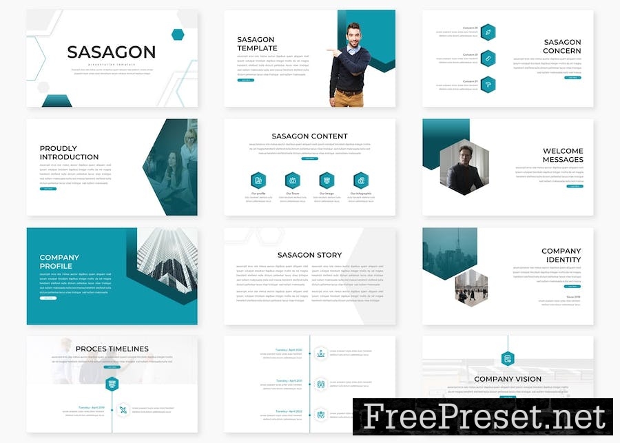 Sasagon - Business Google Slides Template GCT72CC