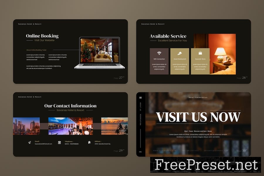 Savana - Hotel & Resort keynote Template J6B24Q3