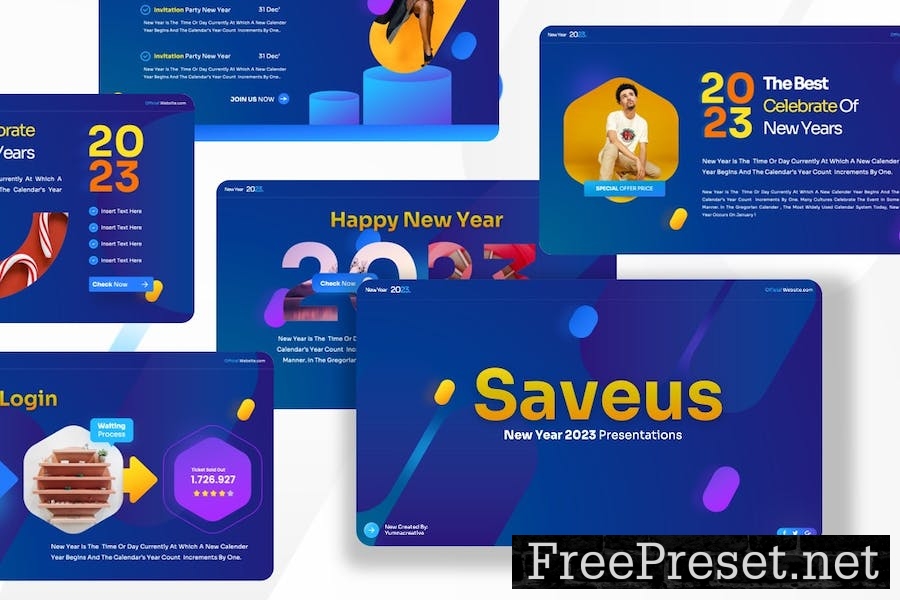 Saveus - New Years Googleslide Template