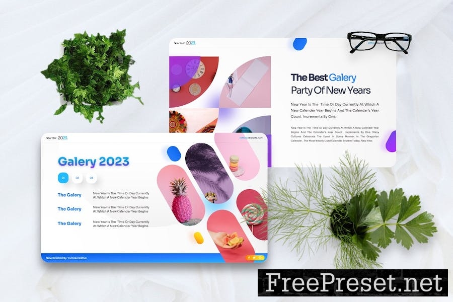 Saveus - New Years Powerpoint Template 6K37XR9