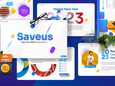 Saveus - New Years Powerpoint Template 6K37XR9