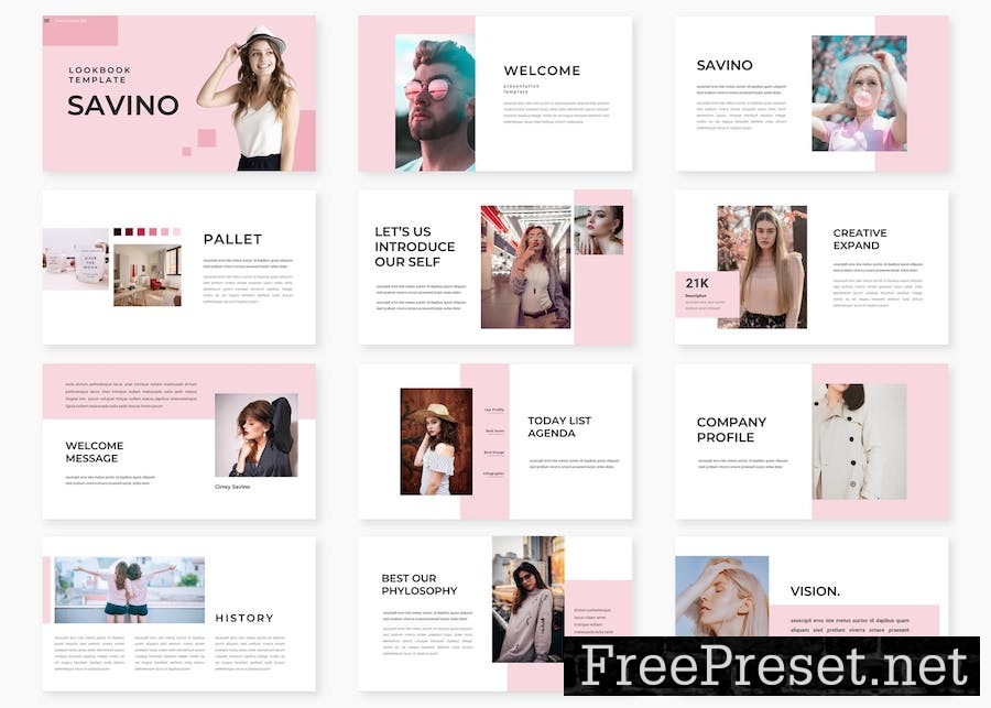 Savino - Lookbook Google Slides Template