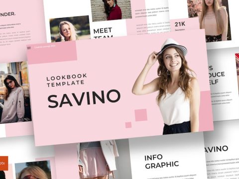 Savino - Lookbook Powerpoint Template QYH88KF