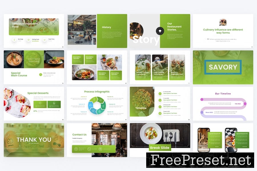 Savory Food Google Slides Template NW77H69