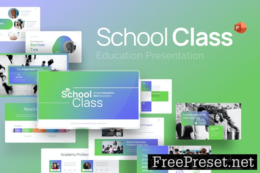 School Class Education PowerPoint Template QTZFFGM