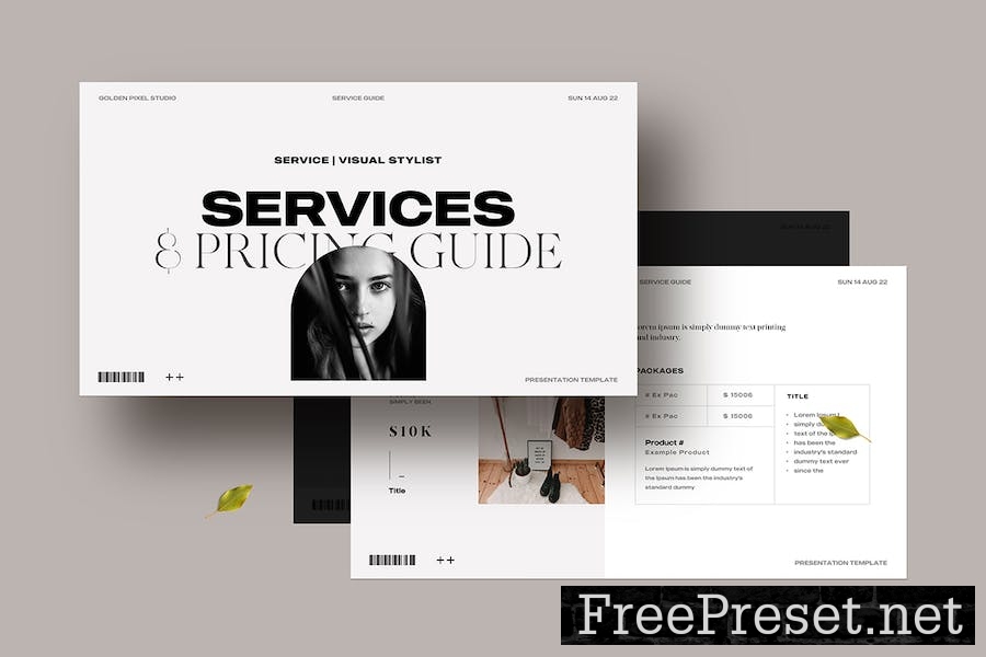 Service and Pricing Keynote Template D4X9BB7