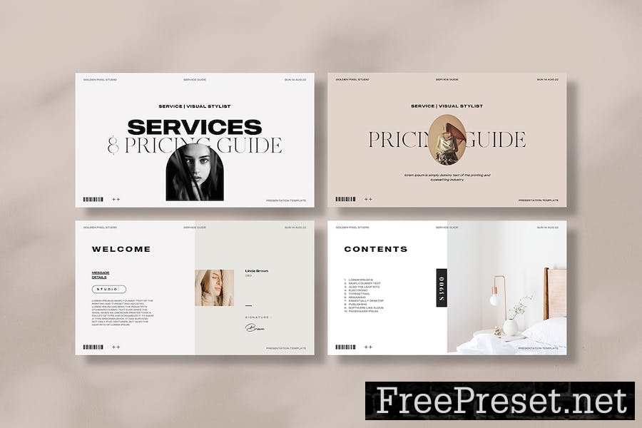 Service and Pricing Presentation Template NHNHJK7