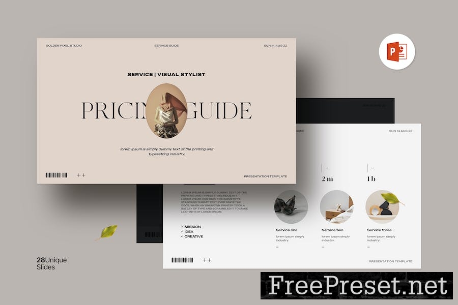 Service and Pricing Presentation Template NHNHJK7