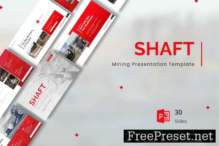 Shaft - Mining Industry Presentation PowerPoint UTJ8NNP