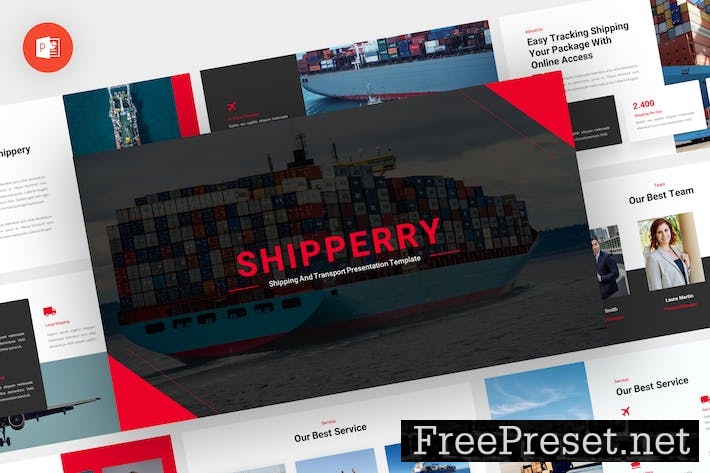 Shippery - Shipping Powerpoint Template RKQW3QA