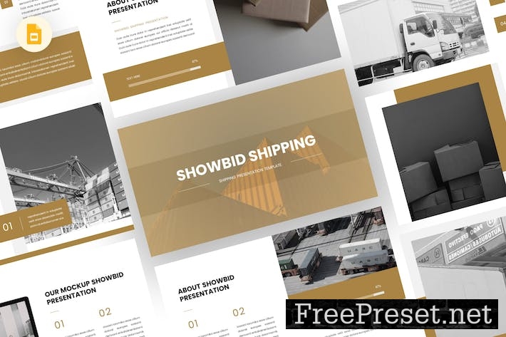 Showbid - Shipping Google Slides Template TXDYA46