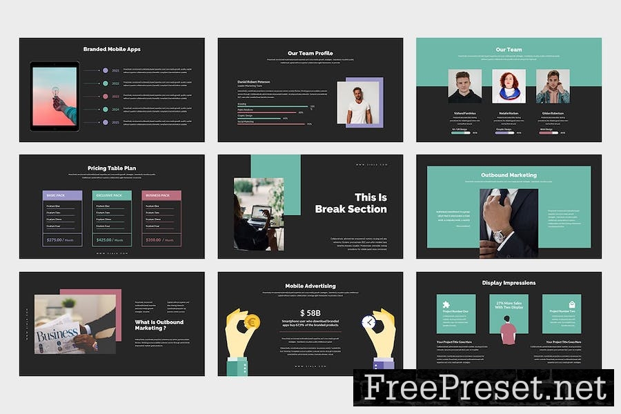 Siala : Digital Marketing Powerpoint Template 3GQPP29