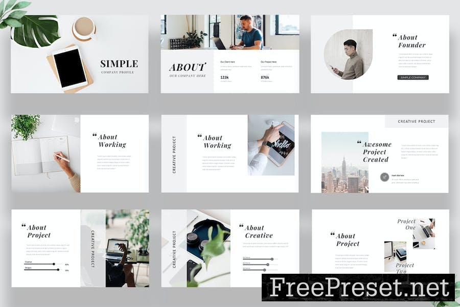 Simple Company Powerpoint Template