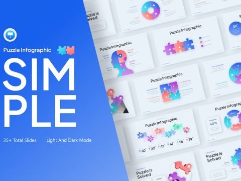 Simple Puzzle Creative Keynote Template C46A6SH