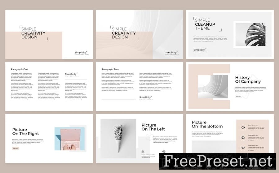 Simplicity Minimal Keynote Presentation Template ZQU9Z99