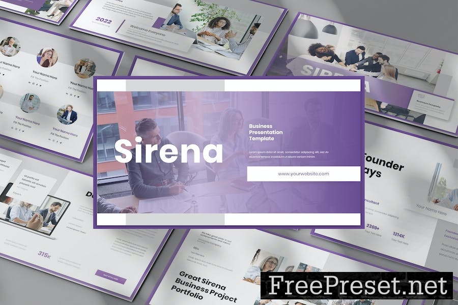 Sirena Business Presentation Google Slide Template