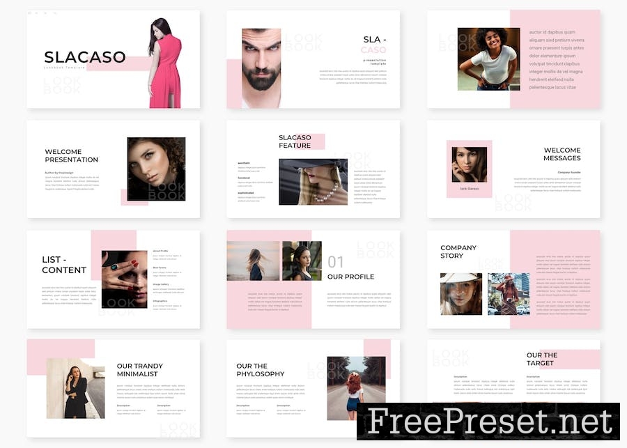 Slacaso - Lookbook Google Slides Template MR3AZXV