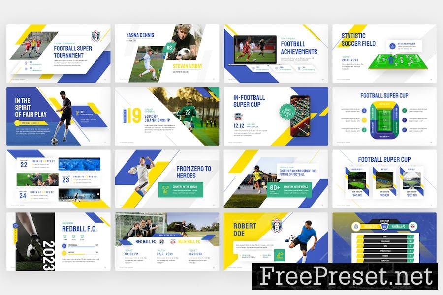 Soccer Sports Creative PowerPoint Template VQCCAGN