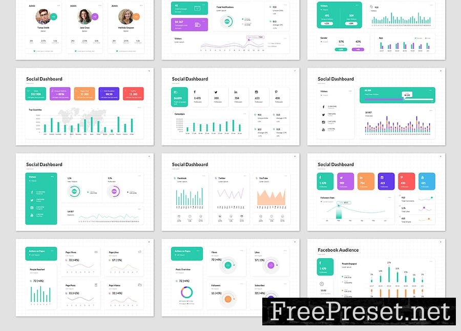 Social Media Dashboard PowerPoint Presentation