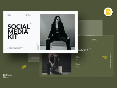 Social Media Kit Google Slide Template B48N9VZ