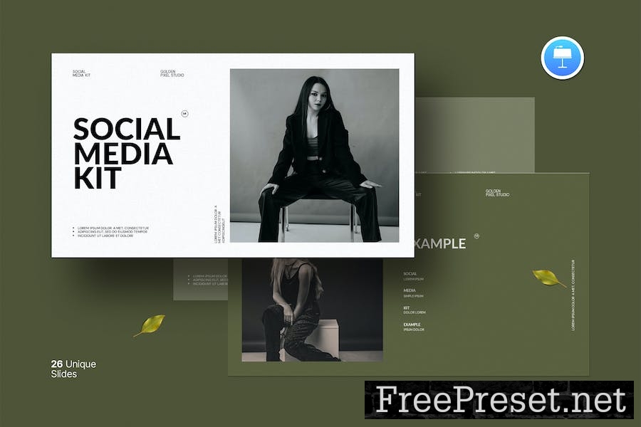 Social Media Kit Keynote Template N7LCKHV