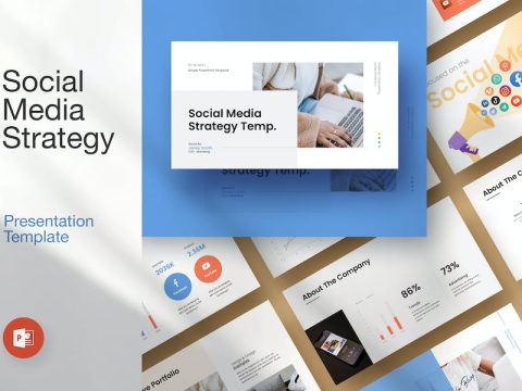 Social Media Strategy Presentation Template KEQRGKH