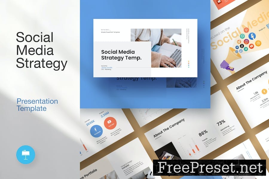 Social Media Strategy Presentation Template LTDW6RF