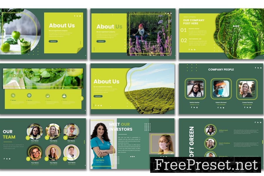 Soft Green - PowerPoint Presentation Template AQZGKSC