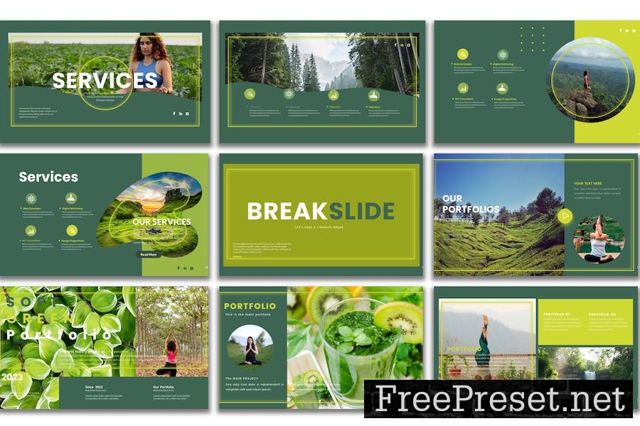 Soft Green - PowerPoint Presentation Template AQZGKSC